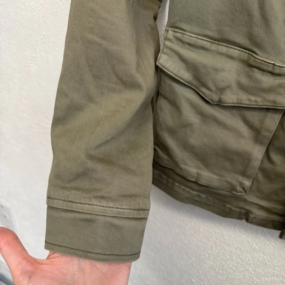 Scotch & Soda Olive Green Military Utility Jacket Size 3 (Petite)